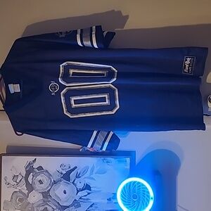 Hard Rock Cafe Navy Blue Jersey with White Accents Large